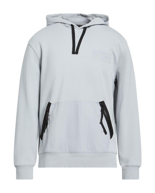 ARMANI EXCHANGE Gray Sweatshirt Cotton, Polyester, Elastane, Polyamide for men