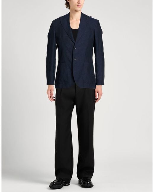 Paoloni Blue Blazer Linen for men