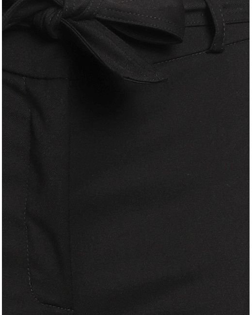 ANDREADAMO Black Pants Polyester, Viscose, Elastane