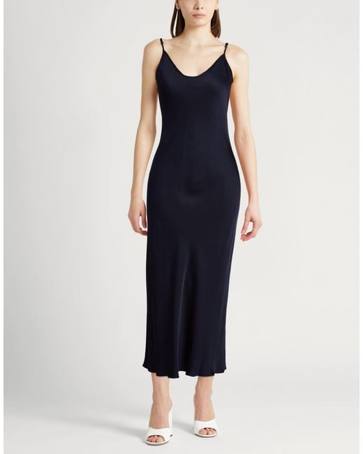 Daniele Fiesoli Blue Maxi Dress Viscose