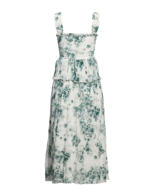 Ganni Blue Midi Dress Recycled Polyester