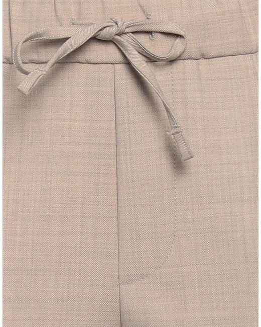 Berwich Natural Tapered Cropped Drawstring Pants