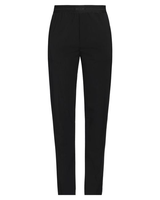 MSGM Black Pants Virgin Wool, Elastane