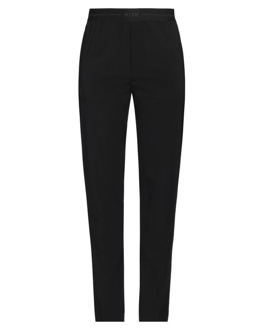 MSGM Black Pants Virgin Wool, Elastane