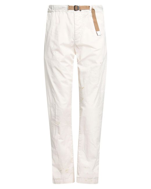 White Sand White Pants Cotton, Elastane for men