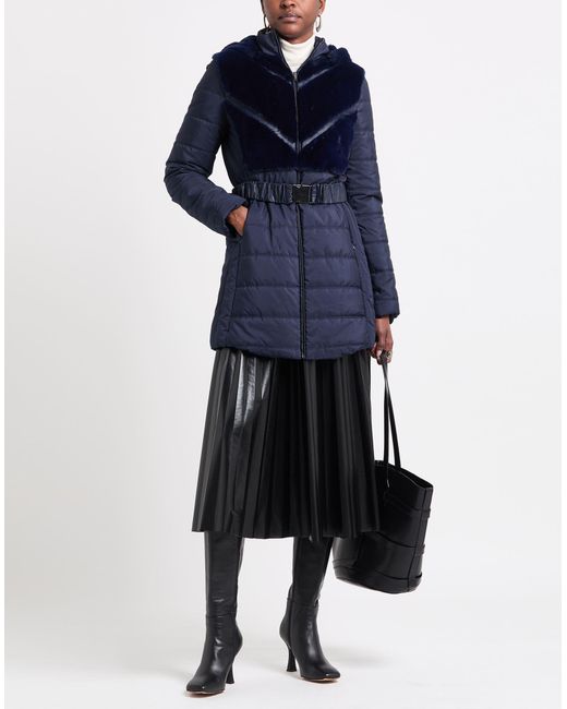 Blumarine Blue Puffer Polyester, Polyurethane, Viscose