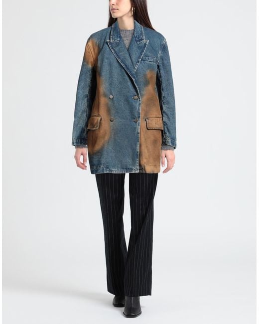 Uma Wang Blue Denim Outerwear Cotton