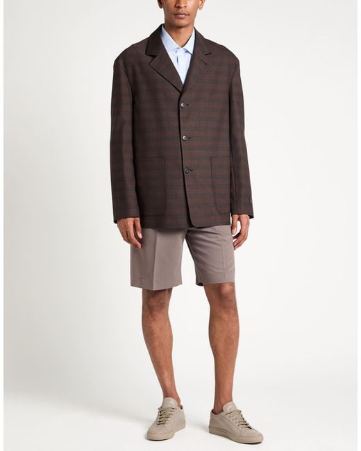 MM6 by Maison Margiela Brown Blazer Polyester, Virgin Wool, Elastane for men