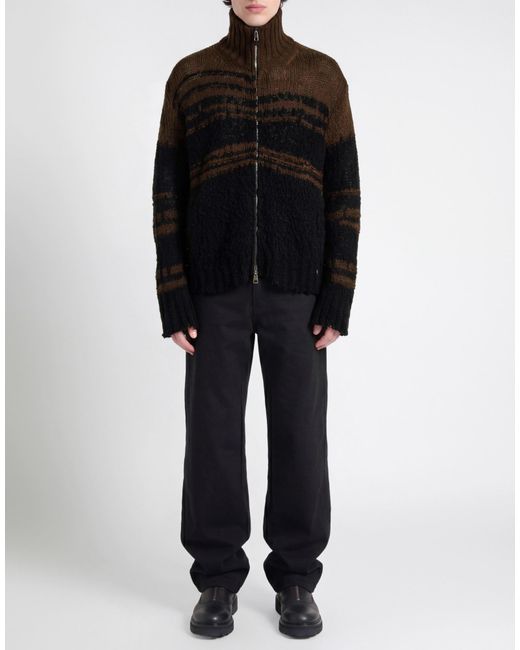 ATOMOFACTORY Black Cardigan Virgin Wool, Polyamide for men