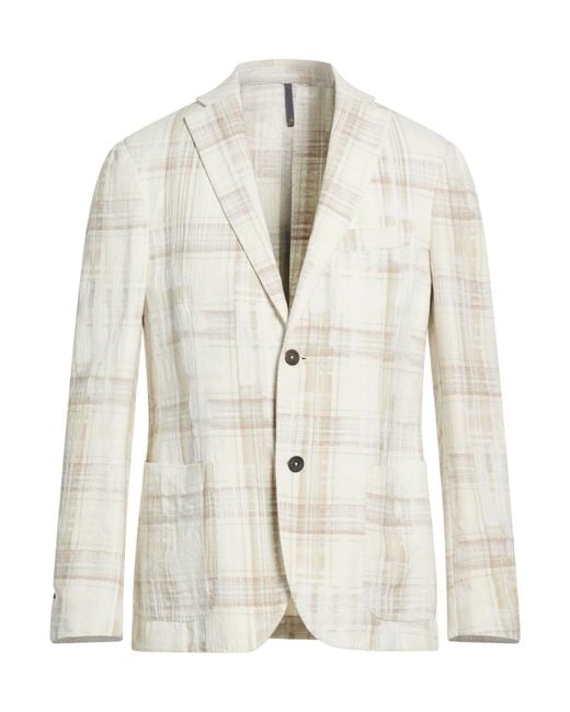 Montedoro White Blazer Cotton, Linen for men