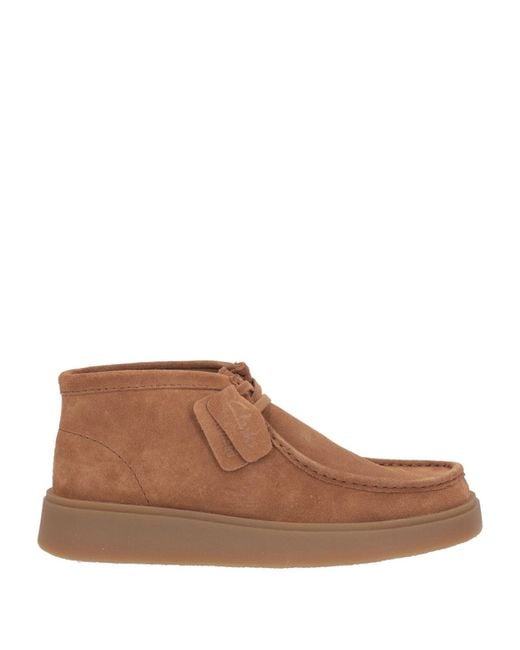 Clarks Brown Camel Ankle Boots Leather for men