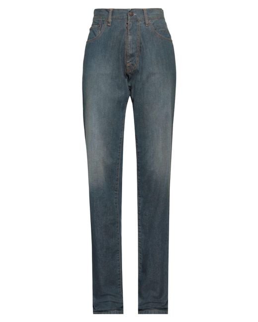Maison Margiela Blue Straight-Leg Faded Denim Jeans
