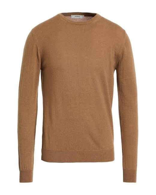Alpha Studio Brown Sweaters for men