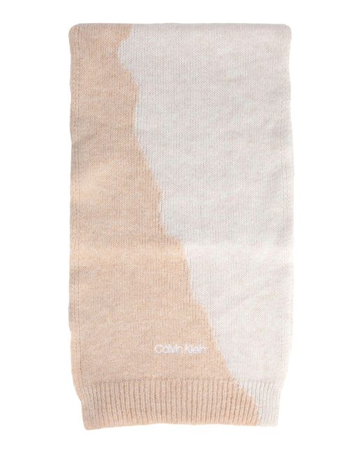 Bufanda Calvin Klein de color Natural