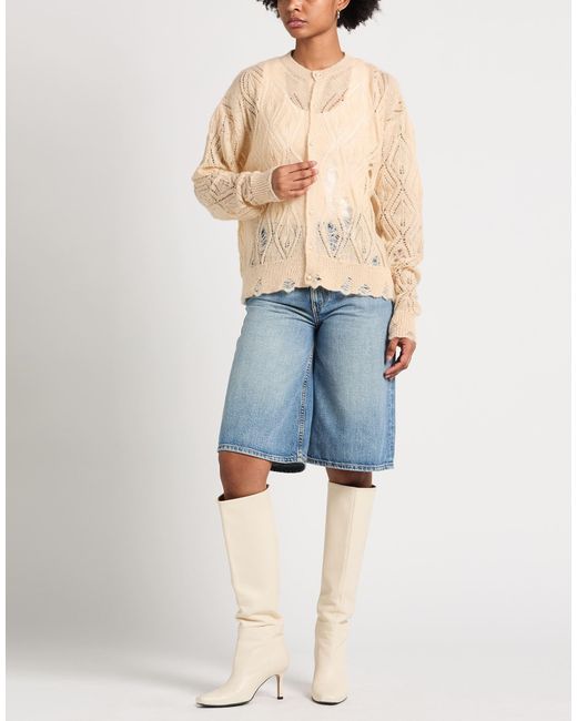 Aries Natural Blush Cardigan Acrylic, Mohair Wool, Polyamide