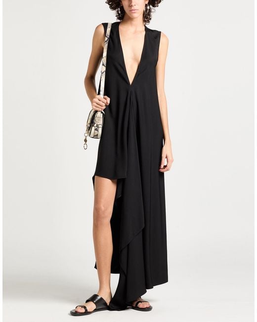 Sportmax Black Midi Dress Viscose