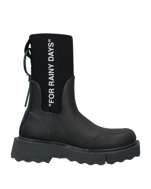 Off-White c/o Virgil Abloh Black Sponge Rubber Rainboot