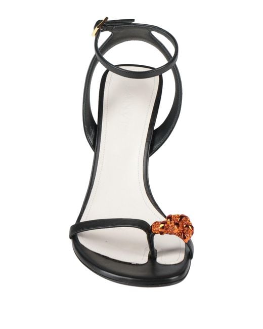 Lanvin Black Thong Sandal