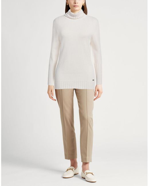 Kiton White Rollkragenpullover
