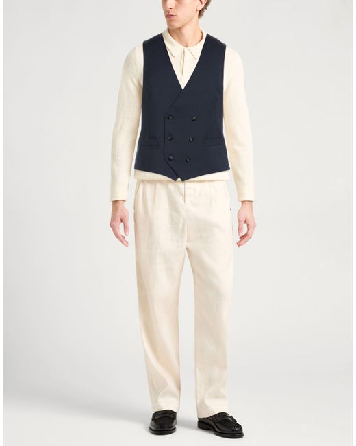 Luigi Bianchi Blue Tailored Vests for men