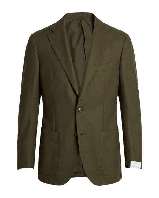 Caruso Green Military Blazer Wool for men
