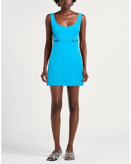 Chiara Ferragni Blue Mini Dress Polyester, Elastane