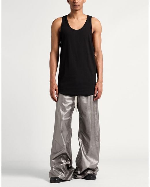 Thom Krom Black Tank Top Cotton, Elastane for men