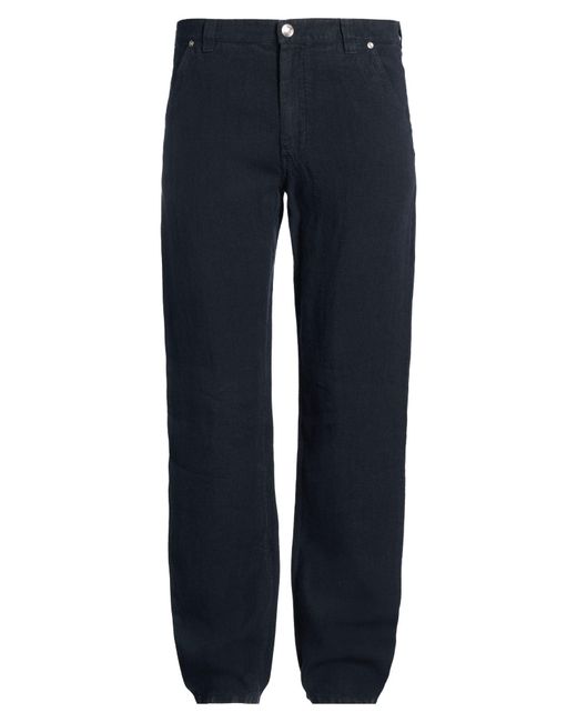120% Lino Blue Trouser for men