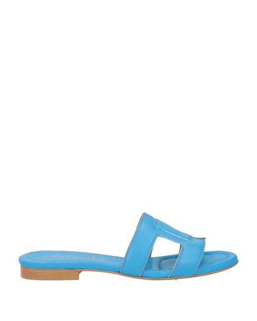 Bervicato Blue Sandals Leather