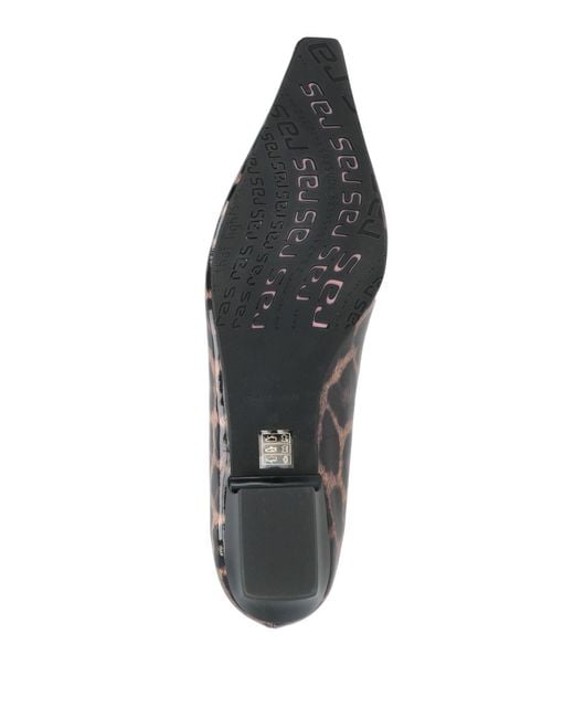 Ras Black Ballet Flats Leather