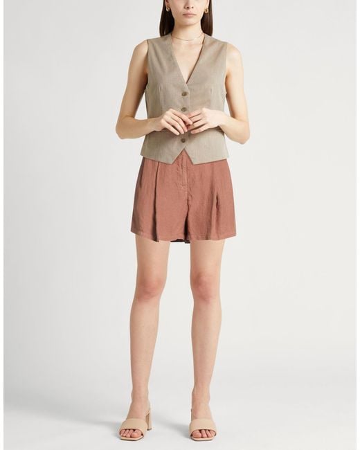 120% Lino Brown Shorts & Bermuda Shorts
