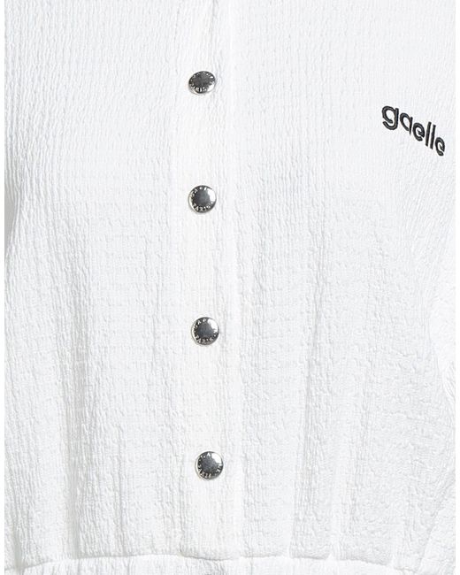 Gaelle Paris White Jacket Polyester, Elastane