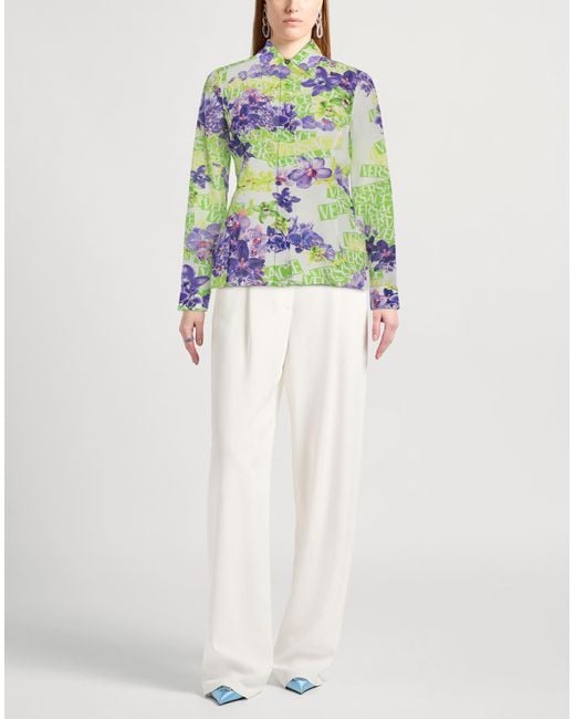 Versace Gray Shirt Silk