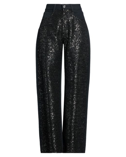 Circus Hotel Black Jeans Cotton, Polyamide, Polyester