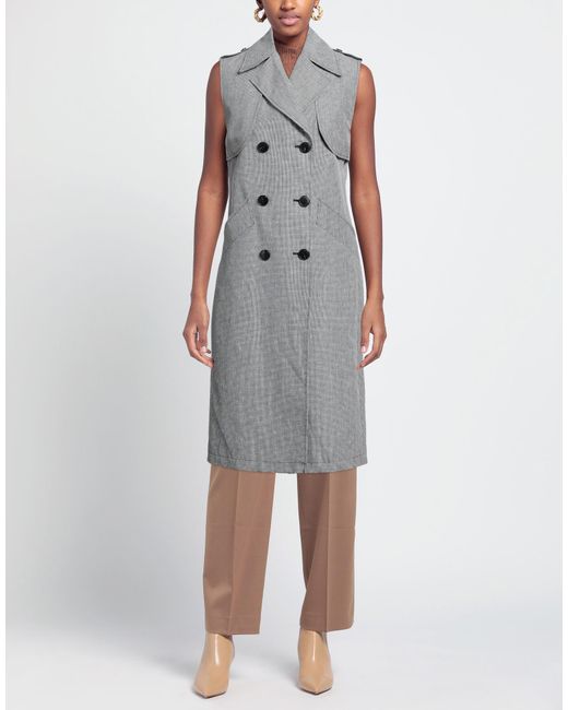 120% Lino Gray Overcoat & Trench Coat