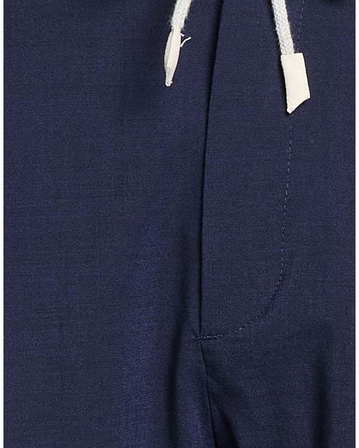 Eleventy Blue Midnight Pants Wool, Elastane for men