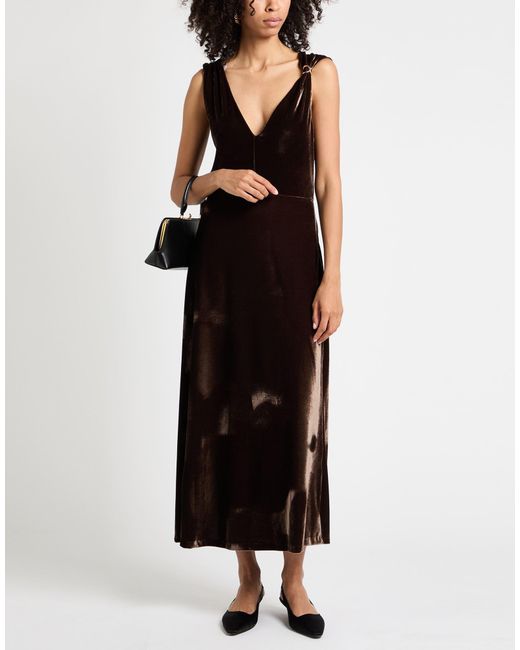 Kontatto Purple Midi Dress Polyester, Elastane