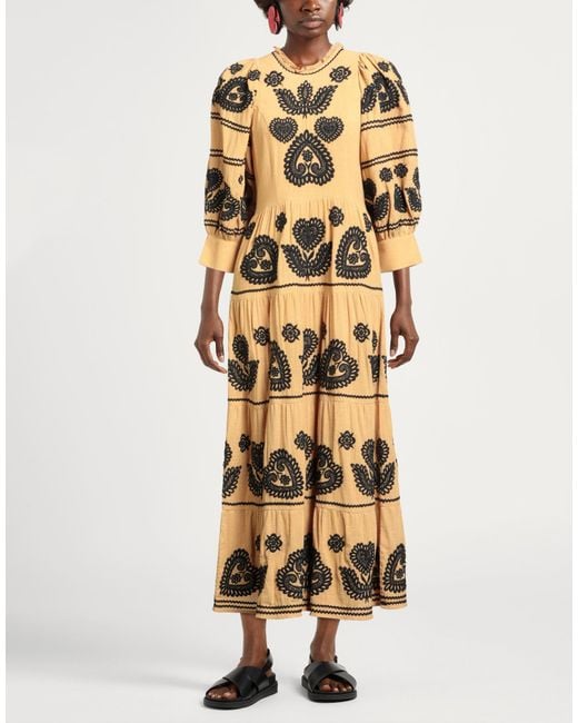 Antik Batik Metallic Maxi Dress Cotton