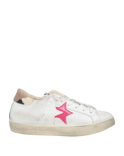 2 Star Pink Sneakers Leather
