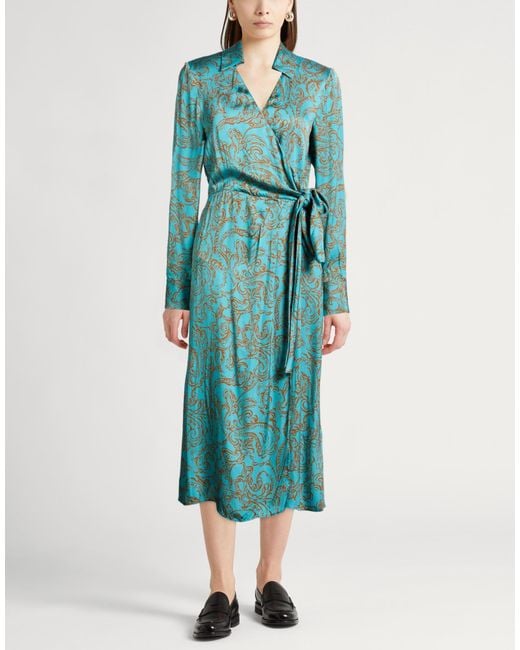 Liu Jo Green Midi Dress Viscose