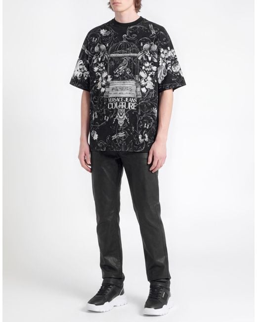 Versace Jeans Couture Black T-Shirt Cotton for men