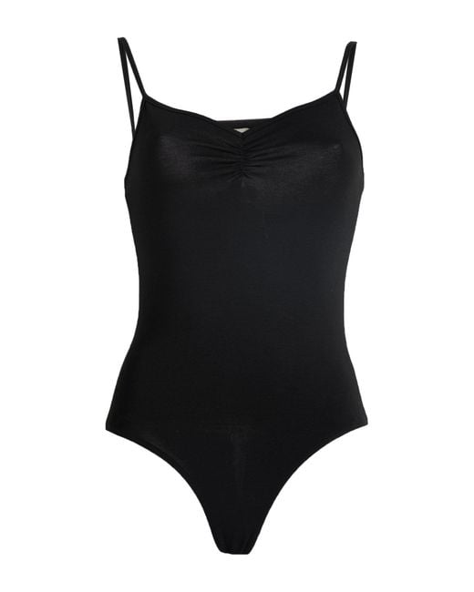 ALESSIA SANTI Black Bodysuit Polyester, Viscose, Elastane