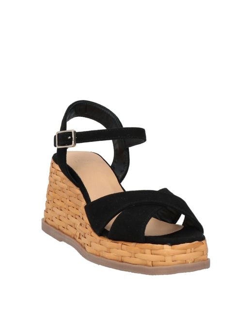 Castaner Black Sandals Leather