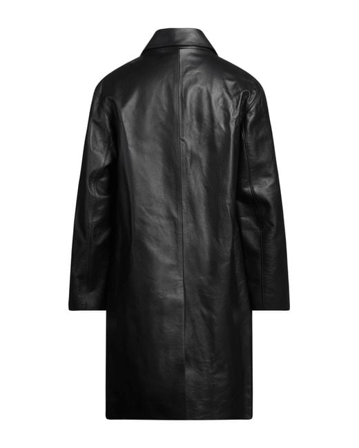 Sandro Black Coat Cowhide for men