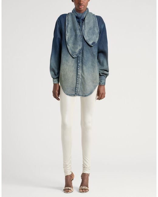 DIESEL Blue Denim Shirt Lyocell