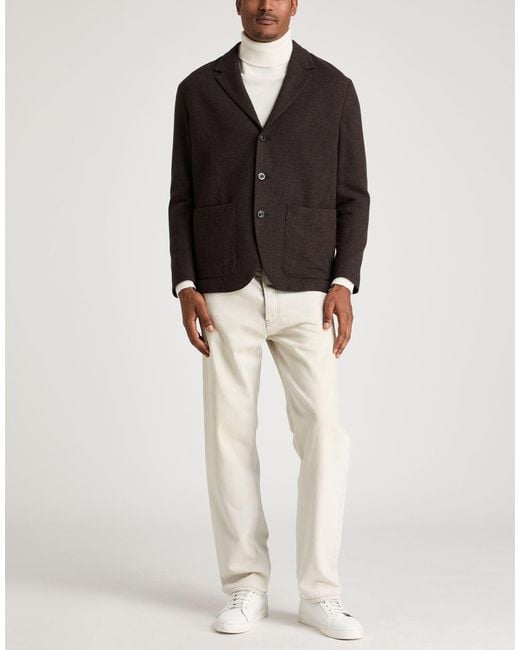 Boglioli Black Blazer Wool, Cashmere for men