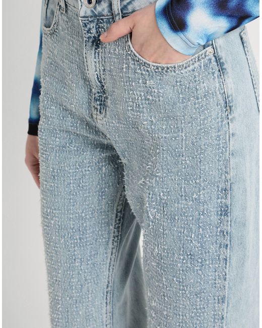 Karl Lagerfeld Blue Klj Hr Straight Boucle Denim Jeans Organic Cotton
