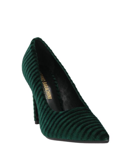 Luciano Barachini Black Dark Pumps Textile Fibers