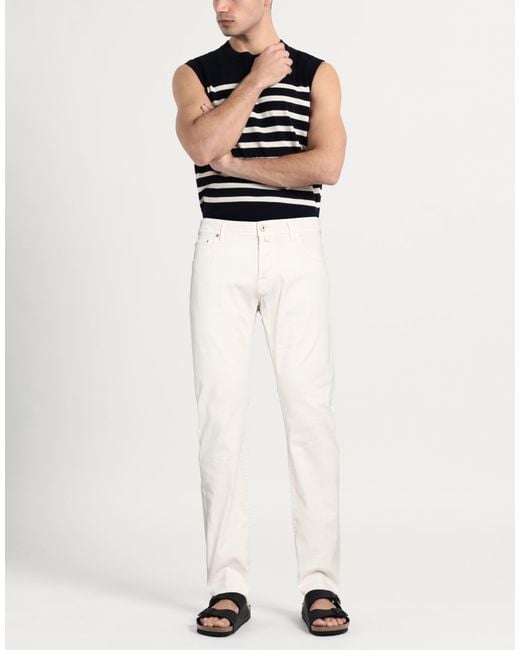 Jacob Cohen White Trouser for men