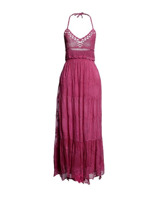 Guess Purple Maxi-Kleid